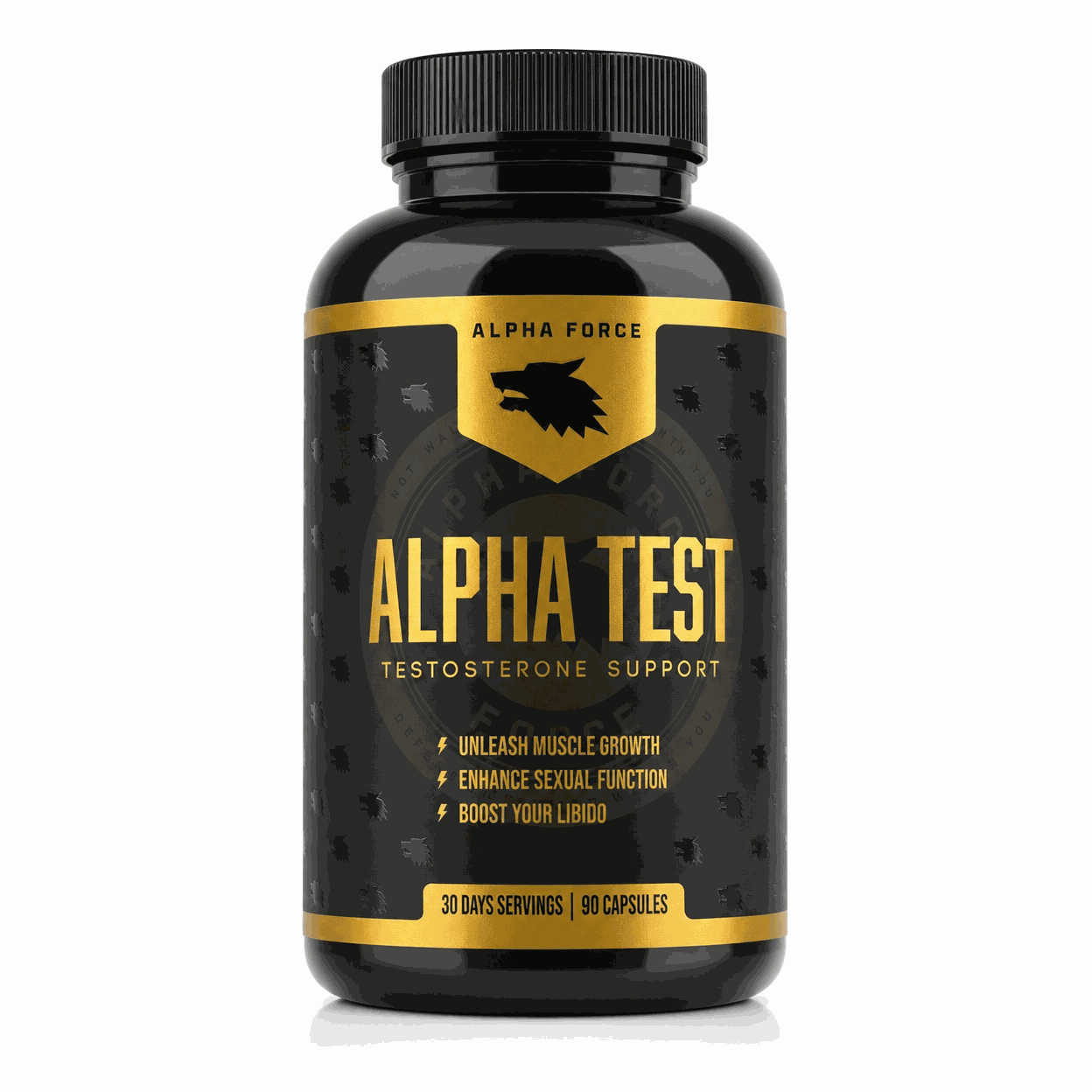 Alpha Force Test testosterone support supplement bottle